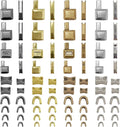 80pcs Metal Zipper Insertion Pin Kit Zipper Head Slider Accessories Stopper Repair Latch Slider Retainer Open-End Bottom Top Stops for Jackets Coats 4 Colors DIY Sewing Replacement, 4 Sizes