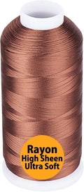 Simthread Rayon Embroidery Thread 5500 Yards, 40wt 100% Rayon Viscose for Commercial and Domestic Machines - Sienna 1058