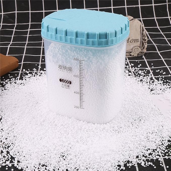 DECORA 80000 Pieces Mini Foam Balls for DIY and Slime Supplies White Foam Beads 2-3mm for Art Homemade Slime, Wedding and Party Decorations