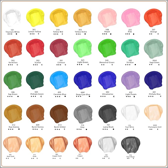Artecho Peach Acrylic Paint, Peach Paint (120ml / 4.05oz) Tubes, Art Craft Paints for Canvas, Rock, Stone, Wood, Fabric, Art Supplies