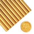 Glue Gun Sealing Wax Sticks for Wax Seal Stamp - Metallic Gold, Great for Wedding Invitations, Cards Envelopes, Snail Mails, Wine Packages, Christmas Gift Ideas, Pack of 10
