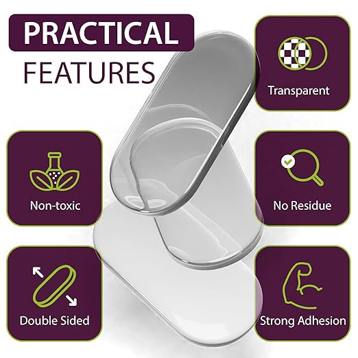 Clear Adhesive Dots 500PCs - Double Sided Sticky Dots Removable - Sticky Tack for Collectibles & Figurines, Arts & Crafts, Home Decor - Sticky Gel Self Adhesive Glue Dots
