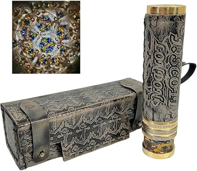 J. Scott London Handmade Liquid Kaleidoscope Brass Kaleidoscope for Educational Vintage Collection Gift for Kids and Adults