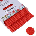 30 Pieces 7mm Sealing Wax Sticks for Glue Gun,PORXFLY Mini Wax Seal Sticks Great for Seals Stamp,Cards Envelopes,Wedding Invitations,Gift Wrapping,Wine Packages (Red)