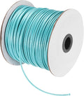 MECCANIXITY Waxed Cord 2.5mm Waxed Polyester Cord 87 Yard Wax String for Bracelet Making, Necklaces, Beading, Jewelry Making and DIY Crafts(Lake Blue)