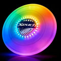 Light Up Flying Disc, 175g Glow Disc with 30 RGBs, 16 Lighting Modes, 4 Brightness, 600mAh Rechargeable Battery, Built-in Timer and Sensor for Competitive & Casual Play, Gift for Men/Boys/Teens