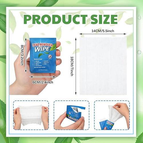 100 Pack Lead Remover Wipes for Shooting Hand & Surface Cleaning Wipes Effectively Removes Lead, Dust, Oil & Grime Individually Wrapped Wipe for Shooting Ranges, Hunting, Industrial Use