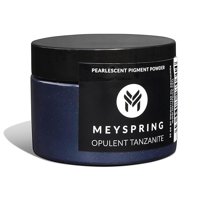 MEYSPRING Opulent Tanzanite - Intense Blue Mica Powder for Epoxy Resin - Navy Blue Pigment - Resin Art Supplies - Epoxy Resin Color Pigment - Blue Dye
