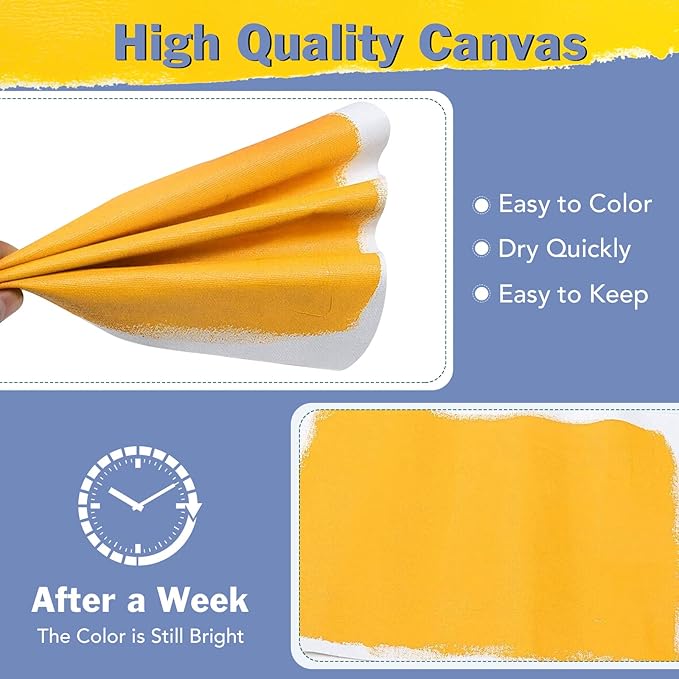 Stretched Canvases for Painting, 8PCS Multi Pack Canvas 3x5”, 5x7”, 8x10”, 10x12”(2 of Each), Acid-Free Wood Frame Blank Canvas, Art Canvas Pre Primed for Acrylic, Oil Painting, Tempera Paintings.