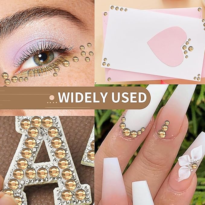 3090 Pcs 4 Sheets Rhinestone Stickers 3/4/5/6 mm Self Adhesive Craft Rhinestones Gems for Face Eyes Makeup Hair Body (Orange-3/4/5/6mm)