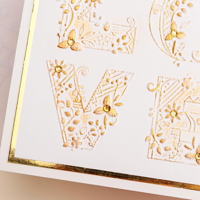 BAOFALI 3D Embossing Folder for Card Making,Love Plastic Texture Fades Embossing Folder Template for Scrapbooking Cardstock Album DIY Decoration Paper Crafting 6.3x4.5inch