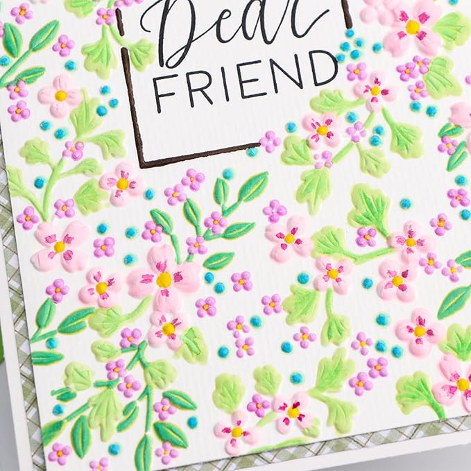 BAOFALI 3D Embossing Folder for Card Making,Cherry Blossom Plastic Texture Fades Embossing Folder Template for Scrapbooking and Other Paper Craft Album Stamps DIY Decoration 6.3" L x 4.5" W