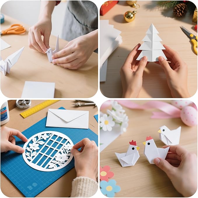 Cardstock 8.5 x 11 Inch 40 Sheets 190 gsm Heavyweight Card Stock Paper White Cardstock Printer Paper Perfect for Wedding Invitations, DIY Cards, Postcards, Photos, Art and Crafts