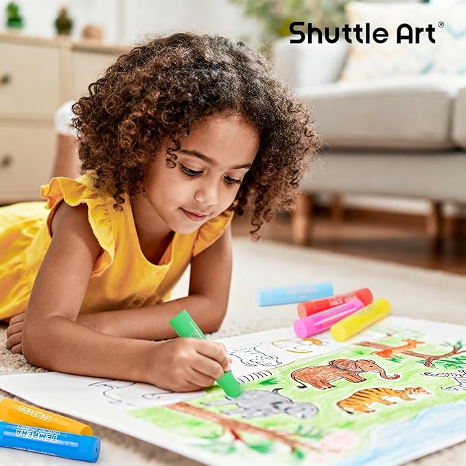 Shuttle Art Tempera Paint Sticks - 30 Solid Colours - Quick Drying - Works Great on Paper, Wood, Glass, Ceramic, Canvas