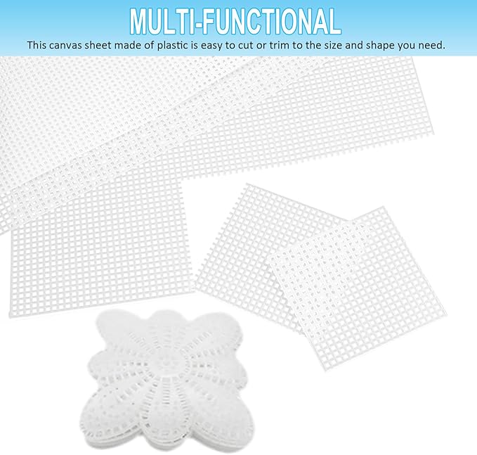 30 Pieces 7 Count Plastic Mesh Canvas Sheets10.2 x 13 Inch Plastic Canvas Sheets, Plastic Mesh, Eye Mesh for Embroidery Crafting, Acrylic Yarn Crafting, Knit and Crochet DIY Projects
