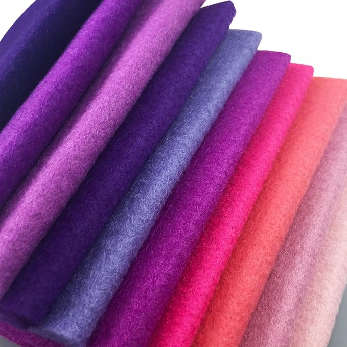 flic-flac 42pcs1.4mm Thick Soft Felt Fabric Sheet Assorted Color Felt Pack DIY Craft Sewing Squares Nonwoven Patchwork (20cm * 30cm)