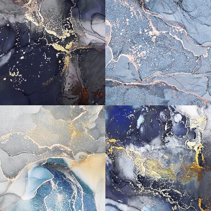 Marbled Scrapbook Paper Pad Color Marble Patterned Paper 6×6,24 Sheets Single-Sided Scrapbooking CardStock Papers Pad for Holiday Cardmaking DIY Origami Journaling.