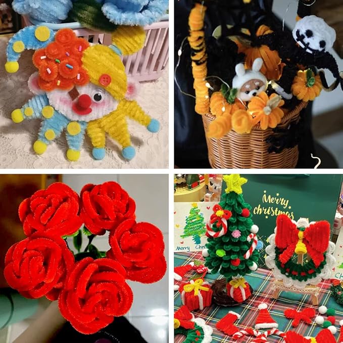Eppingwin 1000pcs Pipe Cleaners, Light Blue Pipe Cleaners Craft Supplies,Chenille Stems for DIY Arts Crafts Project(Light Blue)