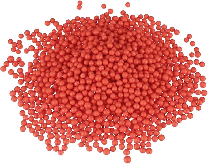 MECCANIXITY Foam Beads Foam Balls 4-6mm for Wedding and Party Decorations, Tiny Packing Balls, Arts DIY Crafts Supplies (Light Red,1 Pack Approx 5000pcs)