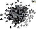 Multi-Color Options, Lanyani Glass Mosaic Tiles for Crafts,4 Shapes Mixed Colorful Glass Tiles Tiffany Stained Glass Pieces for Mosaic, 200 Pieces,Regular Black
