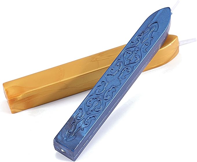 Yoption 12 Pcs Sealing Wax Sticks with Wicks, Antique Metallic Mixed Colors Totem Fire Manuscript Sealing Wax for Wax Seal Stamp (12 Colors B)