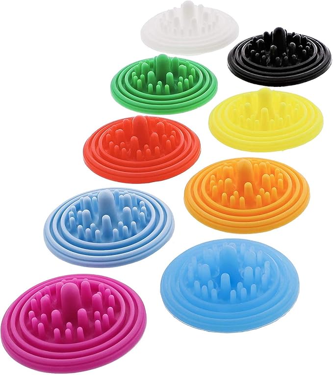 Paint Puck Paint Brush Cleaner (3-Pack, Multicolor) – Reusable Silicone Insert with Suction & Nubs for Cleaning Acrylic, Oil & Watercolor Brushes – Fits Cups for Classroom, Studio & Home Use
