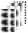 4 Sheets Self Adhesive Pearl Stickers, Self 4 Sizes Bling Rhinestone Sticker, Rhinestone Stickers,Flat Back Pearls Sticker for DIY Crafts Craft Card Decorations Nail Art Beauty Makeup (Black)
