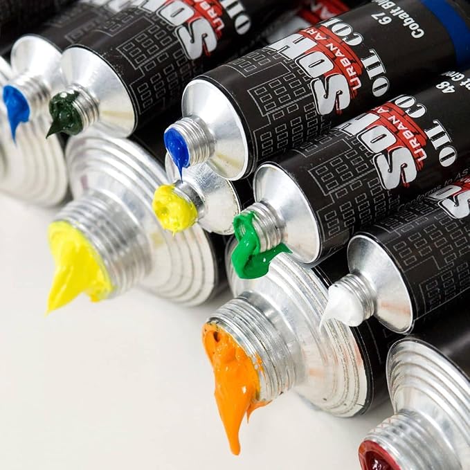 Soho Urban Artist Oil Paint - Burnt Umber, 430 ml Can - Best Valued Oil Colors for Painting, Excellent Pigment Load