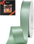 LIUYAXI Sage Green Stain Ribbon, 1" X Continuous 50 Yards, Double Faced Fabric Ribbon Perfect for Gift Wrapping Wedding Birthday Party Chair Sash Christmas Hair Floral Craft Sewing