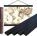 DACRI HOME 30" Wide Sturdy Magnetic Poster Hanger Frame - 30x20 30x24 30x40 Teak Wood Poster Frame for Picture Map Canvas Print Wall Art Hanging (30", Black)