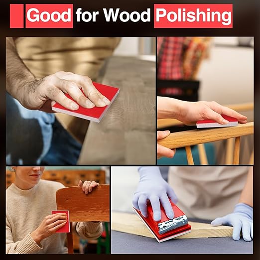 30-Pcs 3x4 Inch 1500 Grit Sanding Sponge Set, Soft Foam Hand Sanding Blocks, Ultra-Fine Wet/Dry Sandpaper for Wood, Metal, Drywall, Furniture Polishing (1500Grit)