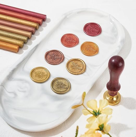 Crimson Wax Seal Sticks, ONWINPOR 20pcs Glue Gun Wax Sealing Sticks for Wax Seal Stamp, Dark Red Mini Sealing Wax Sticks Suit for 0.28''Glue Gun (Crimson Red)