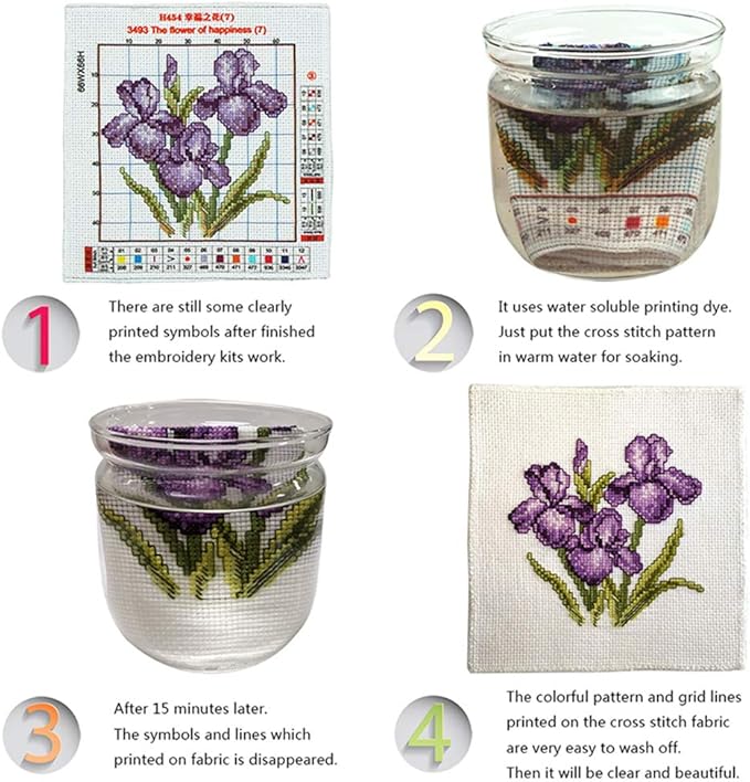 Stitchmelody Stamped Cross Stitch Kits,11CT Printed Pattern DMC Threads Embroidery Set-Happy Couple 22.4''X18.1''
