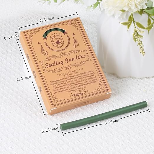 Red Gold Sealing Wax Sticks, WASOHLING 20Pcs Glue Gun Wax Seal Sticks for Wax Seal Stamp, Red Gold Wax Seals for Christams Wedding Invitation Envelope Letter Seals, Craft Adhesive (Mini Size)