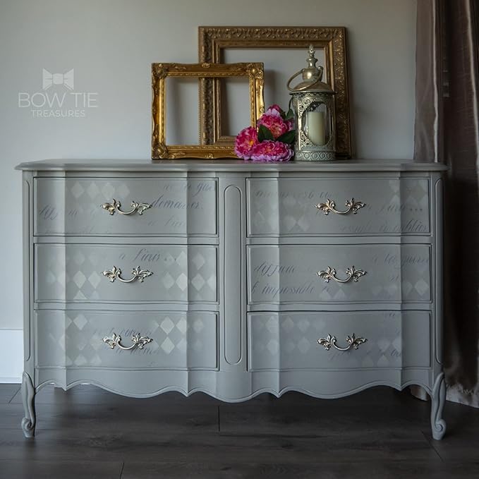 Dixie Belle Paint Company Chalk Finish Furniture Paint - Mason Dixon Gray (4oz) - Matte Charcoal Gray Chic Chalk Mineral DIY Furniture Paint