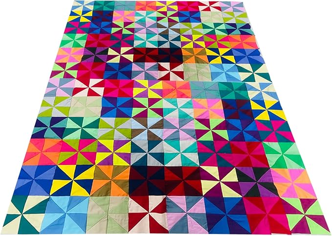 HANPATQUI 200PCS 4 x 4 inch Solid 100% Cotton Fat Quarters Fabric for Sewing and Quilting Bundles Precut Fabric Square for DIY Craft Patchwork