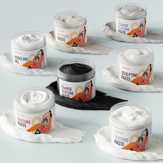 KAMENSKAYA Texture Paste - Modeling Paste Acrylic Medium - Dense White, 16.9 fl oz (500 ml)