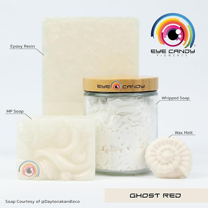 Eye Candy Pigments Premium Ghost Mica Powder - Ghost Red (50gr) - for Epoxy, Resin, Soap, Paint, Woodworking, Acrylic Pouring, Bath Bombs, Fishing Lures - DIY Arts and Crafts Additive