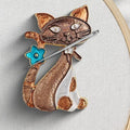 Needle Minder Magnet, Magnetic Needle Minder, Needle Minders Magnetic Cross Stitch Accessories, Magnetic Needle Holder, Life Tree, Butterfly, Cats, Owl, Heart (CAT)