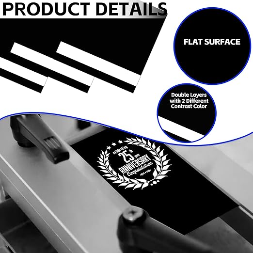 5PCS Laser Engraving Double Color ABS Plastic Sheet,Two-Tone Laserable Engraving Plastic Sheets for Name Badge,Office Label,Laser Artistic Product,Size 11.73" x 11.73",Black/White
