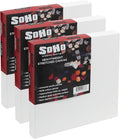 SoHo Urban Artist, 10x10 Heavyweight Stretched Cotton Canvas for Painting - 1.5" Deep- 3 Pack, Triple Primed, 100% Cotton Canvas, Archival, Universal Primed for Oil, Acrylic, Alkyd, Mixed Media