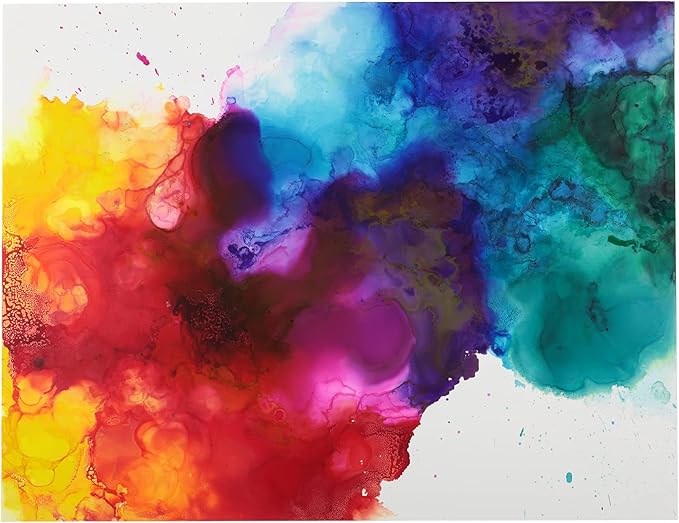 Alcohol Ink - Moody Zombie Set, 7 Pieces | 10 Sheets 9x12 Multimedia Paper | Fast-Drying, Permanent, Transparent Alcohol Inks for Gloss Paper, Glass, Metal | 25 ml Bottles