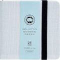 Lightwish Square Watercolor Journal,100% Cotton,300gsm/140lb,Acid-Free,24 Sheets Hot Press Watecolor Paper Sketchbook for Artists Adults Students,4.7 * 4.7 Inches