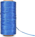 Flexzion Waxed Thread - 284 Yards (260 Meters) 0.8mm 150D Polyester Wax Thread for Leather Sewing, Bookbinding, Stitching, Repairing, Beading, & DIY Projects (Dark Blue)