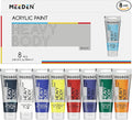 MEEDEN Heavy Body Acrylic Paints: Satin Finish Acrylic Paint for Halloween Pumpkin Painting - 100ml/3.38oz 8 Primary Colors Thick Basic Art Paint Tubes for Pumpkin Decoration