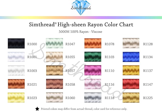 Simthread Rayon Embroidery Thread 5500 Yards, 40wt 100% Rayon Viscose for Commercial and Domestic Machines - Gray 1118
