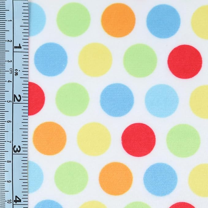 kullaloo Plush Fabric | Patterned Minky Fabric for Sewing Hula DOTS Multi | Super Soft Cuddle Material | 39.5x29.5 | Plushies, Baby Blankets, Pillows, Dog Beds, Beanies, Baby Accessories, Apparel