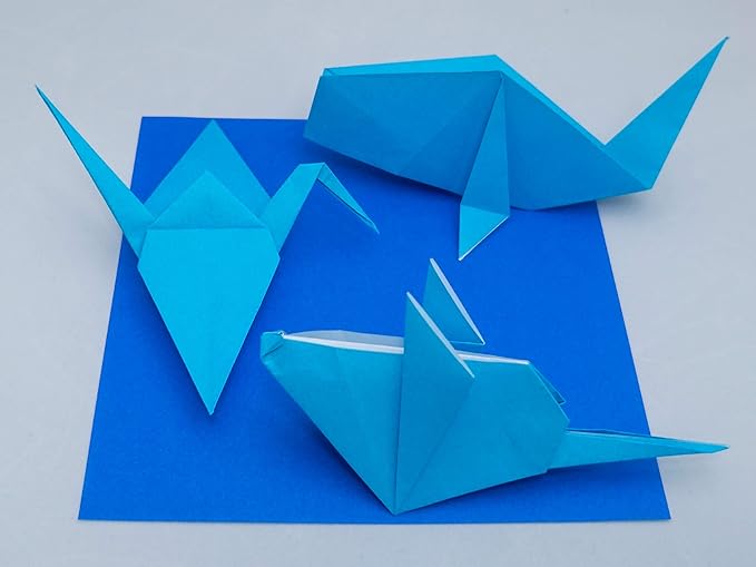 [Taro's Origami Studio] Standard 6 Inch One Sided 23 Colors 500 Sheets Square Easy Fold Premium Japanese Paper for Beginner (Gold and Silver Included)