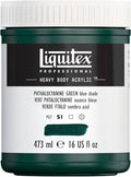 Liquitex Professional Heavy Body Acrylic Paint, 16-oz (473ml) Pot, Phthalocyanine Green (Blue Shade)