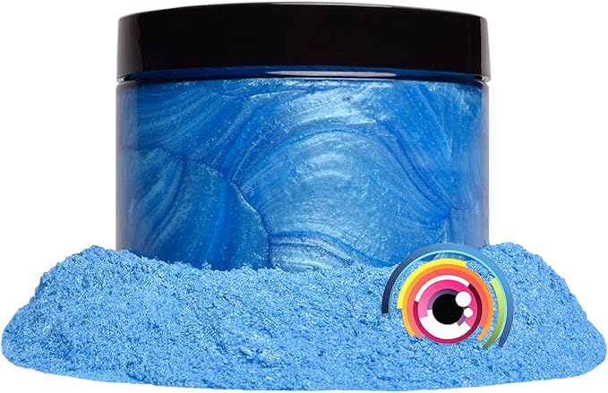 Eye Candy Pigments Premium Blue Mica Powder - Angel Blue (50gr) - for Epoxy, Resin, Soap, Paint, Woodworking, Acrylic Pouring, Bath Bombs, Fishing Lures - DIY Arts and Crafts Additive